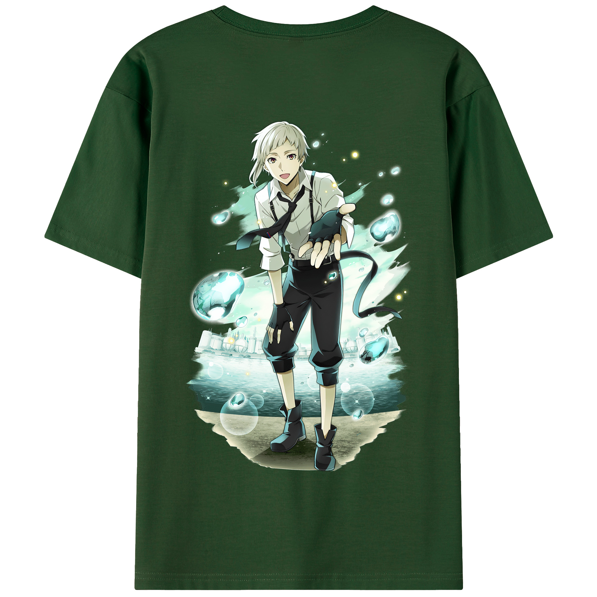（画像用） 文豪ストレイドッグス Bungo Stray Dogs 綿100％半袖Tシャツ（背面プリント）